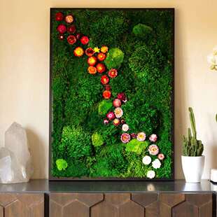 仿真绿植立体假植物相框装饰品墙花装饰盆景草坪装饰藤条植物