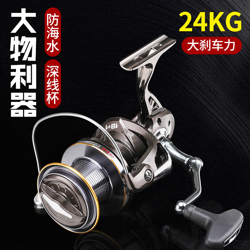 全金属纺车轮渔轮斜口深线杯