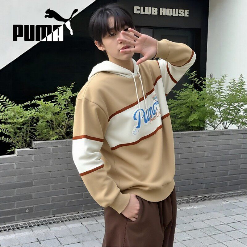 PUMA彪马纯棉卫衣男装女装2026秋季新款运动衣情侣服连帽休闲上衣