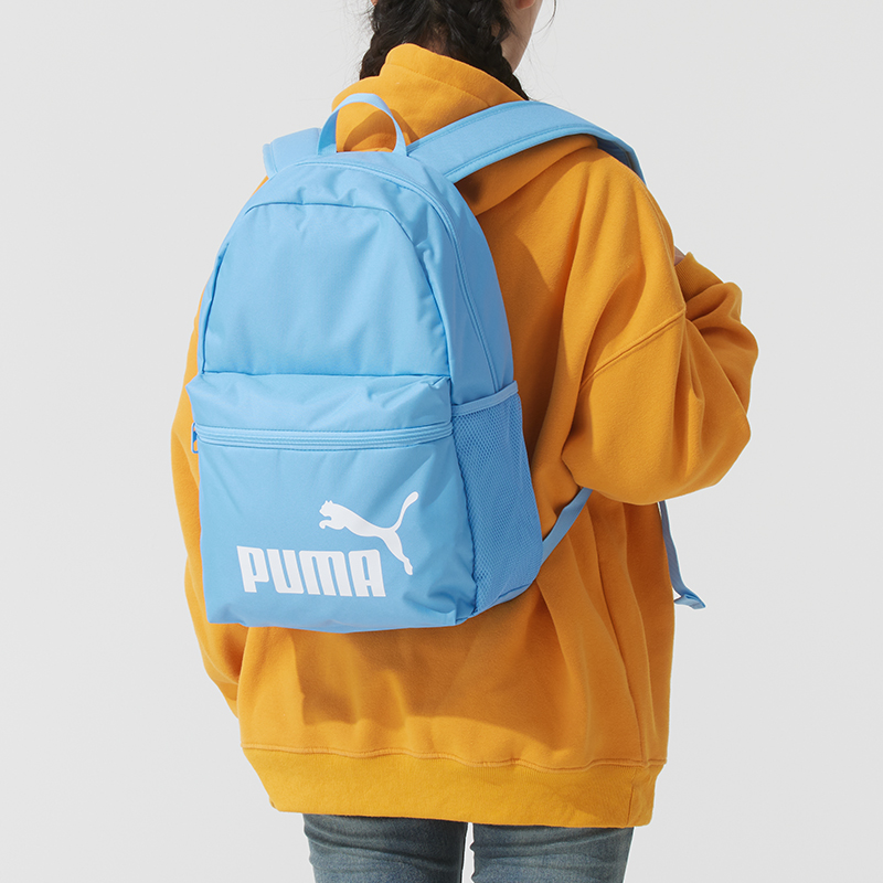 PUMA彪马双肩包男包女包25秋季新款蓝色户外休闲包轻便电脑包书包