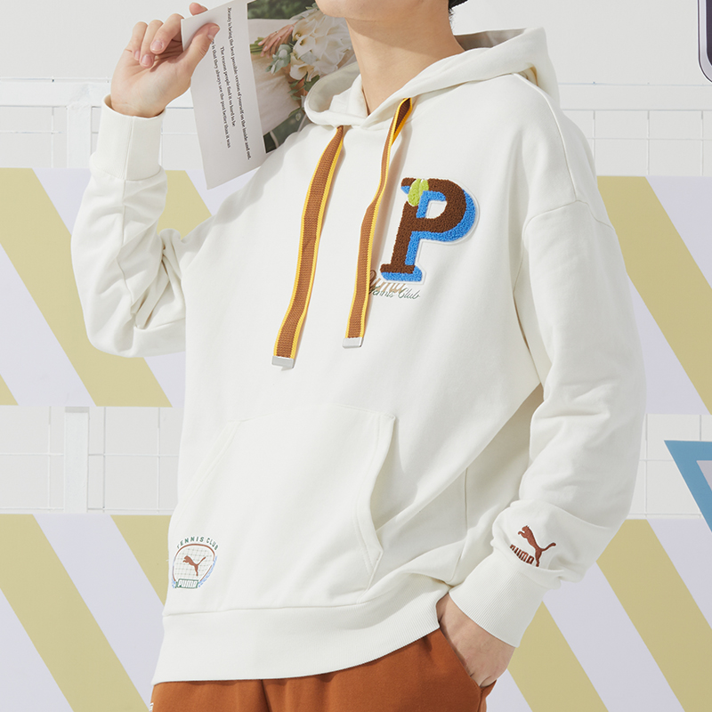 PUMA彪马连帽卫衣男装2025秋季撞色时尚休闲套头衫男士纯棉运动服
