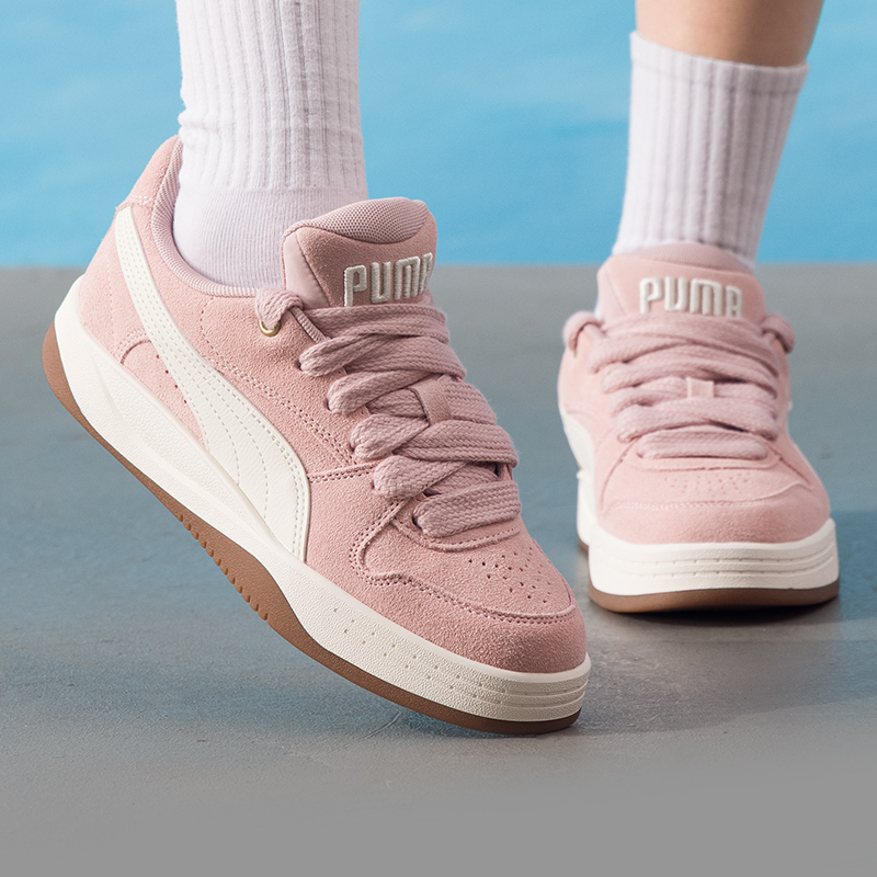 PUMA彪马女鞋25秋季新款低帮面包鞋轻便运动休闲鞋粉色厚底板鞋男