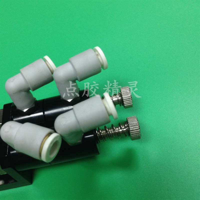 JT-D229 黑k色AB双液卡口点胶阀 环氧胶阀气动点胶机灌胶设备