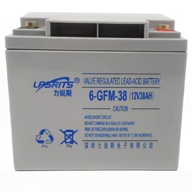 力锐斯蓄电池6GFMJ65-12qV100AH65AH50AH38AH17消防EPS应急UPS电