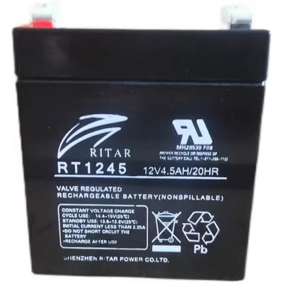 RITAR瑞达蓄电池RT12120通力迅达12V12AH4A5LA7.2AH7A20AH电瓶应