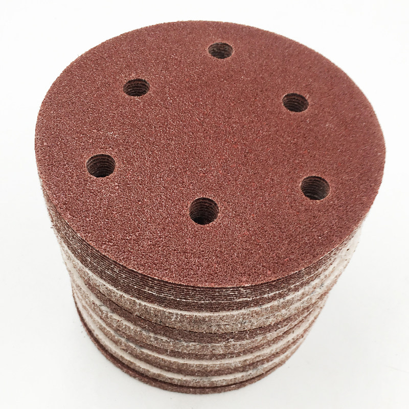 干磨砂纸5寸6孔 打磨机圆盘气动拉绒砂纸片 植绒自粘盘沙皮125mm,3C数码配件,其它配件,淘宝优惠券,粉丝福利购,淘宝优惠卷