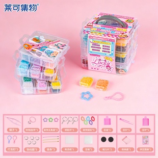 48色拼豆全套拼豆手工diy套装立体融合拼豆8-12岁拼豆熨斗工具包
