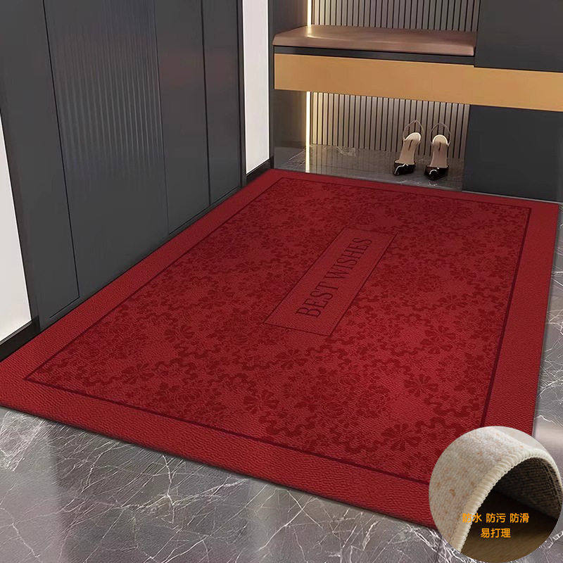 新款红色乔迁级入户门地垫进门地毯家用喜庆易打理可裁剪脚垫子,居家布艺,家用脚垫,淘宝优惠券,粉丝福利购,淘宝优惠卷
