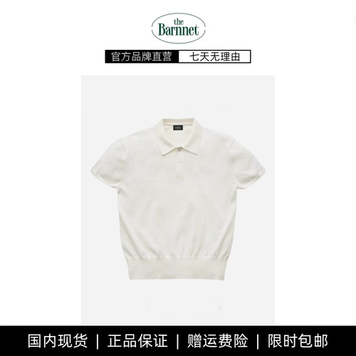 【现货】THE BARNNET夏季韩风八奶休闲翻领修身纯棉短袖POLO衫女