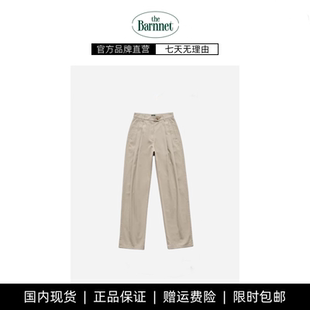 【现货】韩国小众The barnnet八奶fever同款宽松直筒卡其色休闲裤