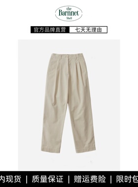 【现货】theBarnnet shell韩国自然腰褶皱休闲裤韩系女装高级长裤
