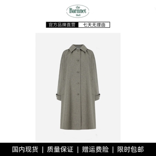 shell韩国设计师喇叭廓形褶皱羊毛呢羊毛大衣 theBarnnet 现货