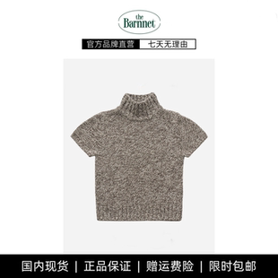 【现货】韩国thebarnnet八奶家套头羊毛针织衫短袖纯色修身毛衣女