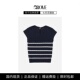 现货 针织衫 the barnnet八奶新品 短袖 气质通勤修身 条纹上衣女