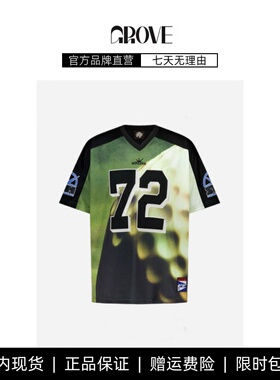 【现货】SUNLOVE金智妮Jennie同款V领72号数字印花球衣短袖T恤