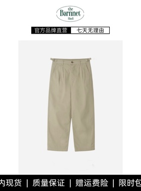 【现货】theBarnnet shell韩国小众宽松工装休闲裤卡其色长裤