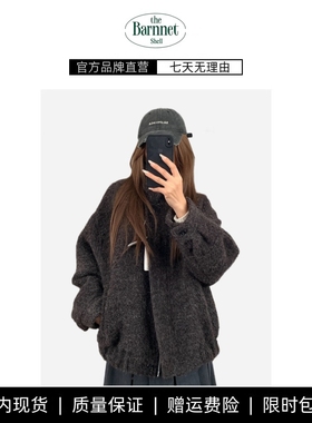 【现货】theBarnnet shell神仙藤井树羊驼毛羊毛夹克柔软立领外套
