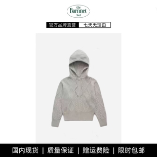 纯色开衫 shell韩国八奶连帽麻花拉链针织衫 theBarnnet 女 现货