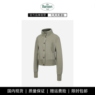 shell韩国都市感利落低饱和磨毛立领夹克外套 theBarnnet 现货
