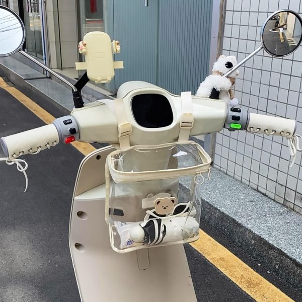 小熊手机支架收纳箱防水前置电动车专用挂包电瓶车自行车挂钩配饰
