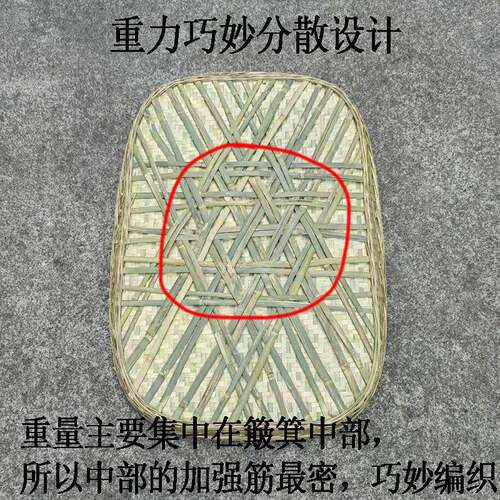 竹编簸箕长方形蚕簸无孔晒东西现捞箩筐馒头馍瓜子饼板栗筐笸箩