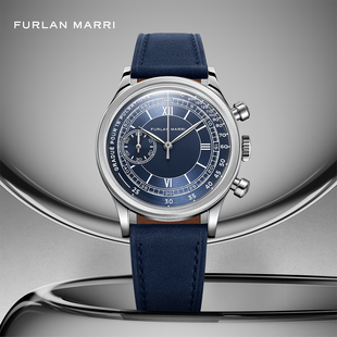 Furlan Marri机械式石英表ARDESIABLU岩蓝色计时复古弗兰玛瑞手表