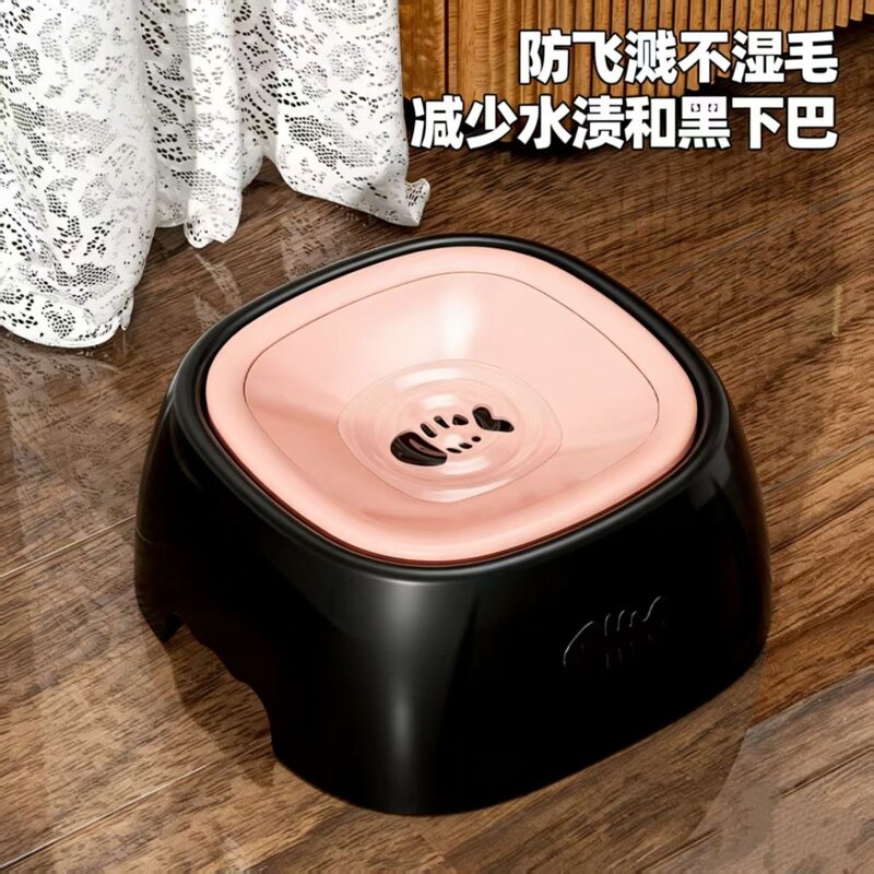 猫咪悬浮水碗大容量大口径宠物狗狗饮水器不湿嘴防打翻不黑下巴