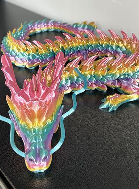 新款3d打印夜光绿巨大号爆款中国龙玩具手办仿真假山造景摆件挂件