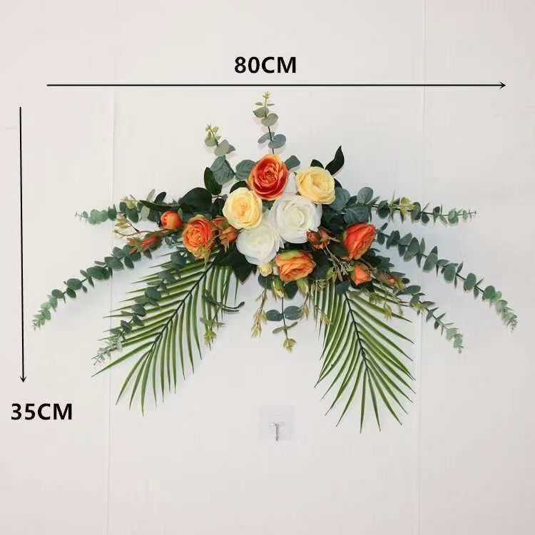 摄影布景门头门楣仿真花艺墙面挂饰水牌拍照场景道具