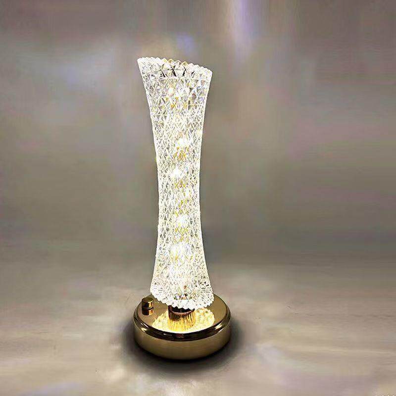 2025新款摆件小蛮腰高感氛围灯轻奢水晶小夜灯卧室温馨充电台灯