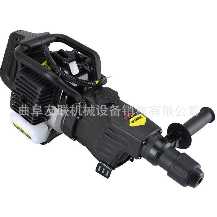 岩石钻孔采蜜冲击锤石头打眼破碎锤手持式汽油冲击钻图片