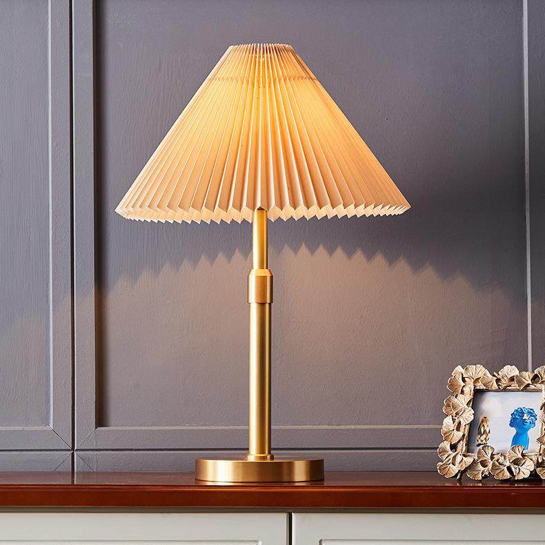 全铜美式轻奢台灯客厅卧室床头灯大号复古温馨书桌沙发角几家用灯