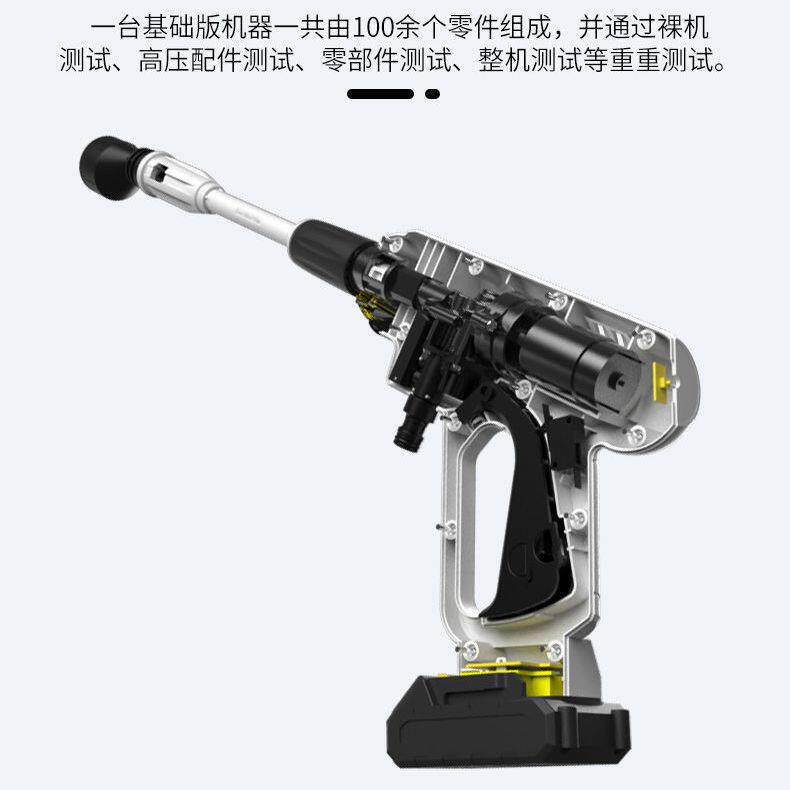 指南车无线水枪洗车机高压家用充电便携式12v24V锂电车小型清洗机