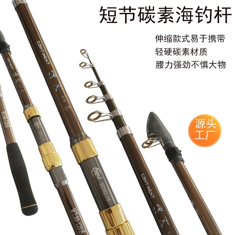 威海碳素短节抛竿硬调路亚海竿甩杆手海两用远投竿海竿