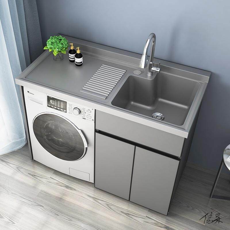 洗衣台洗衣机一体柜室外伴侣机柜洗衣柜组合切角台板大理石洗手台