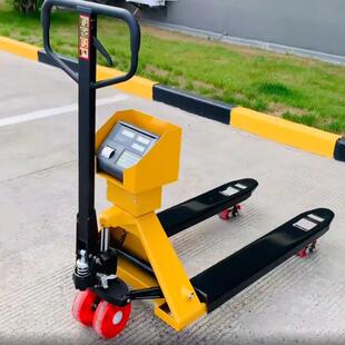 河南液压搬运叉车称2000kg带打印叉车地牛称移动式托盘电子秤