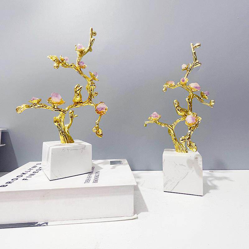 新中式轻奢植物摆件高级感创意家居简约客厅桌面装饰工艺品厂