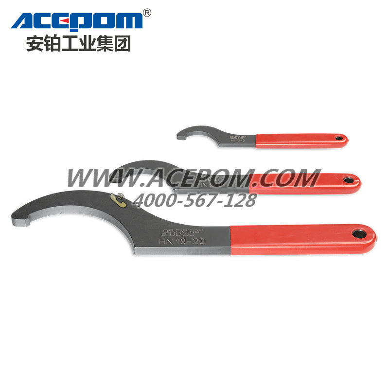 SKF钩形扳手轴承安装拆卸工具HN0/HN14/HN21-22降低损坏轴螺母风