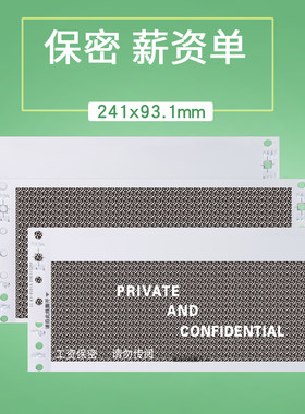 凌龙保密工资单工资打印纸薪资单入职薪酬账单绩效通用三联密封工