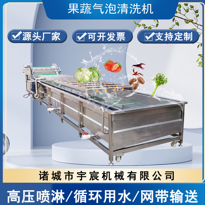 商用气泡清洗机山野菜婆婆丁去泥沙清洗机全自动大型食堂洗菜机