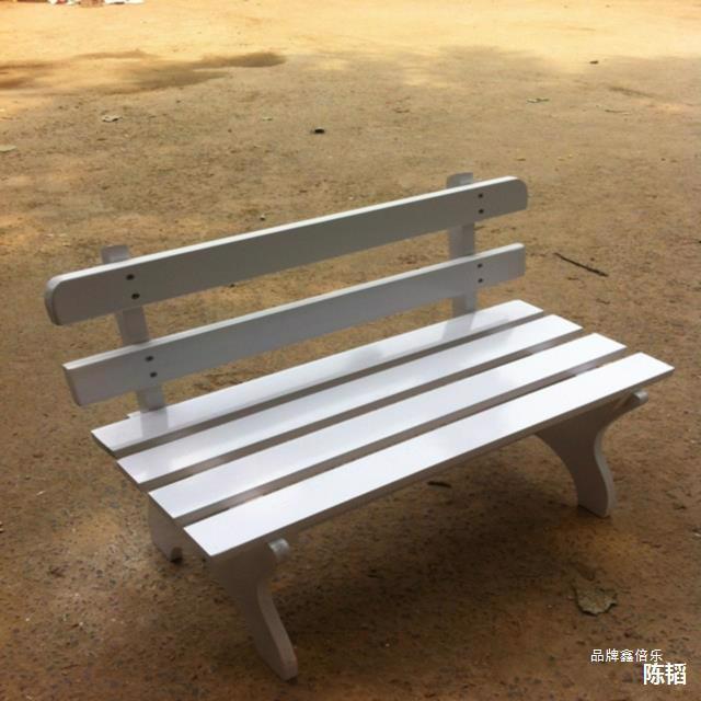 长条实木长椅公园椅摄影休闲椅板凳椅靠背座户外双人实景道具子