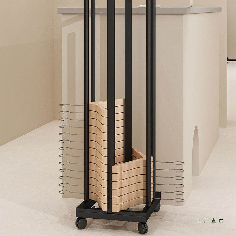 服装店衣架收纳车衣裤架子收纳神器女装店黑色衣架衣撑专用小推车