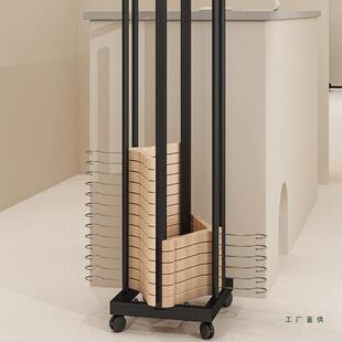 服装店衣架收纳车衣裤架子收纳神器女装店黑色衣架衣撑专用小推车