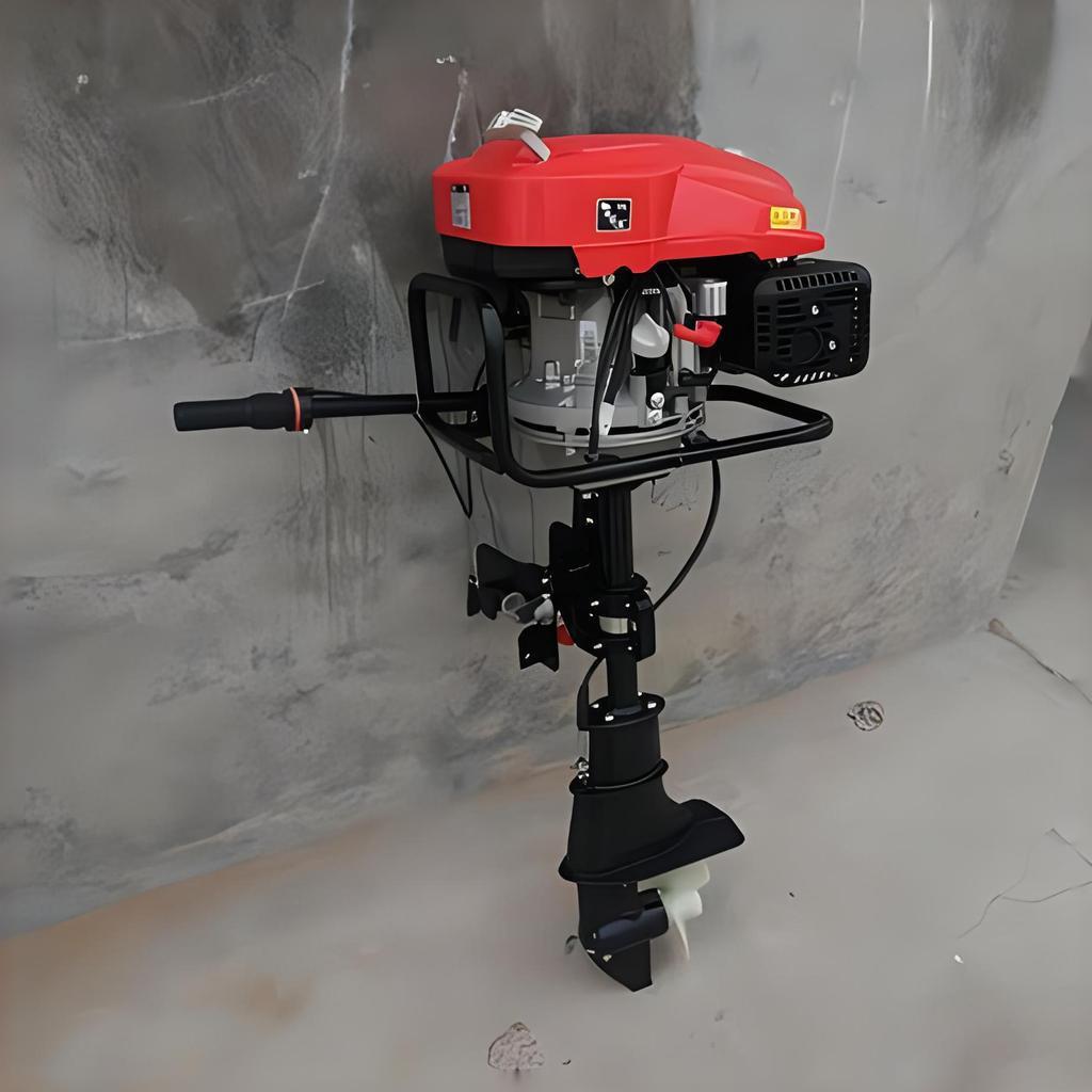 小型立式挂桨机汽油水下推进器带档位渔船木筏推船外机