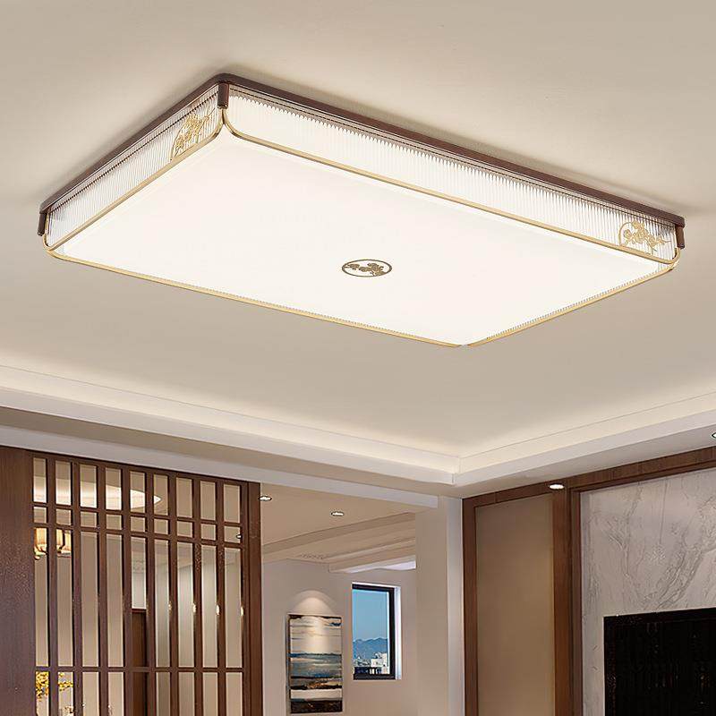 新中式吸顶灯大气客厅灯套餐长形LED书房餐厅灯现代简约卧室灯具