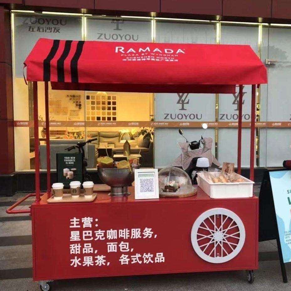 摆摊架小推车网红夜市移动室外户外小本生意甜品卖花炸土豆展示架