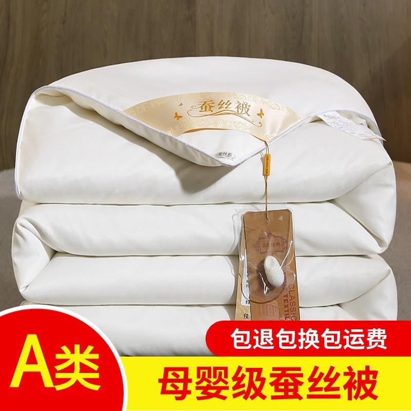 全棉蚕丝被桑蚕丝棉被春秋被冬被二合一子母被加厚被芯纯棉被子