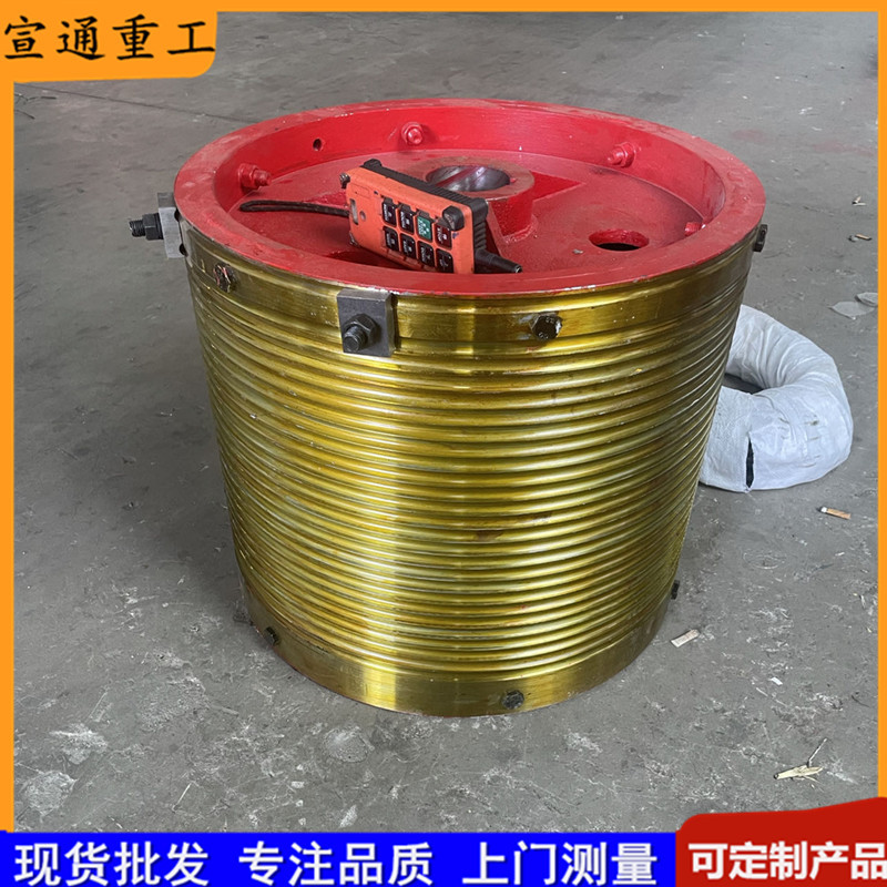 山东厂家销售双梁起重机钢丝绳卷筒来图纸制作钢丝绳卷筒