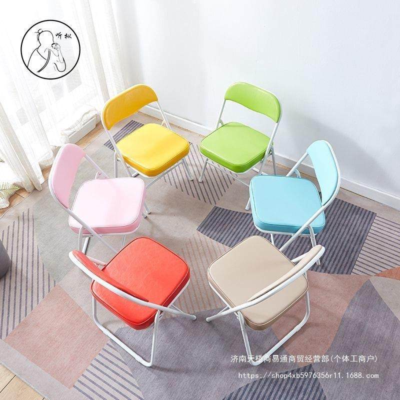 折叠椅子座高33/38/42学生宿舍学习椅成人矮椅简约现代家用靠背椅