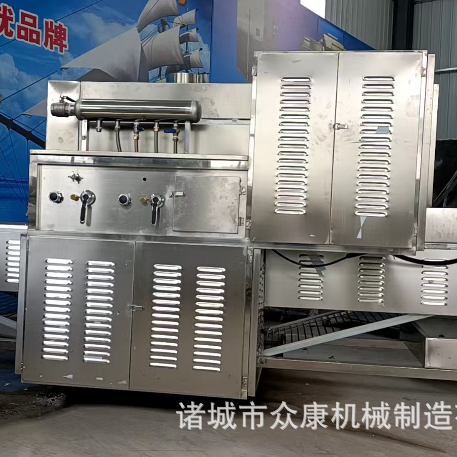 隧道式连续猪肘五花肉烤毛设备猪蹄烧毛机全自动猪头羊头燎毛机
